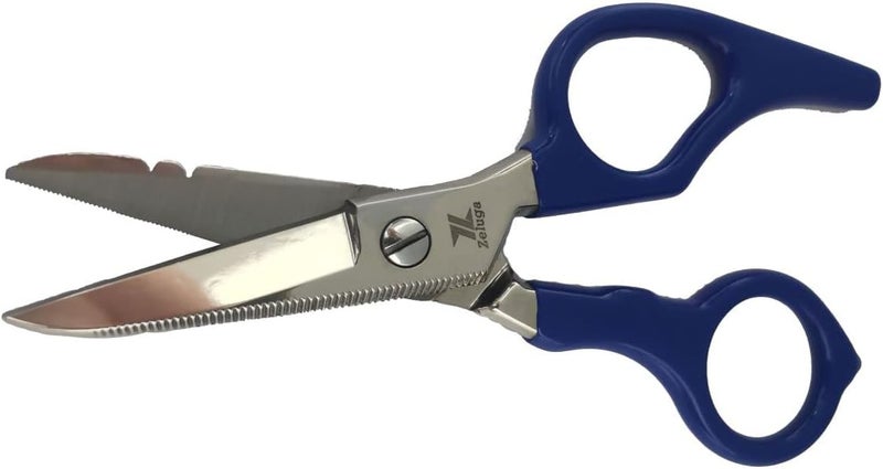 Zeluga 12-229 5in. Heavy Duty Stainless Steel Electrician's Scissor with Ergonomic Handle - Image 1
